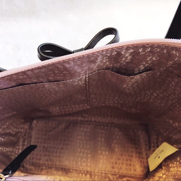 Kate Spade Rose Gold Glitter Handbag with Bow - Picture 8 of 8